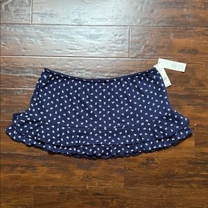NWT No Boundaries Navy Pointelle Knit Skort With Layered Ruffle Hem Size XL